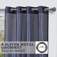 thumbnail image 4 of Ruthy's Textile 2 - Piece Semi Sheer Faux Silk Grommet Curtains Window Panels for Home Living Room/Bedroom - 54" by 84" Inch Long - Beige, 4 of 5