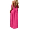 thumbnail image 5 of Gaexia Backless Cami Dresses for Women Cami Lounge Dress Backless Solid Color Sleeveless House Dress Long Sundress with Back Tie, 5 of 7