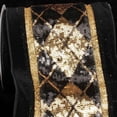 thumbnail image 2 of The Ribbon People Black and Gold Sparkling Argyle Wired Craft Ribbon 6" x 10 Yards, 2 of 2