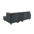 thumbnail image 5 of Partner Furniture Polyester Fabric 99" Wide Sectional in Gray, 5 of 9