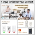 thumbnail image 3 of 42” Smart Ceiling Fans with Lights Remote,Control via Voice Alexa App,Quiet DC Motor,Easy Installation,Modern Flush Mount Low Profile Ceiling Fan for Bedroom,Patio,White/Wood,Outdoor/Indoor Use, 3 of 8