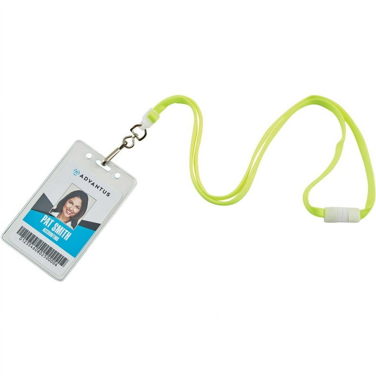 Advantus Neon Breakaway Lanyard - 12 / Pack - 0.5 Advantus Neon Breakaway Lanyard - 12 / Pack - 0.5