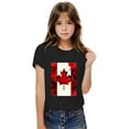 thumbnail image 5 of AUNVITO Kids Casual Short Sleeve Cotton T-shirt Stylish Cute Maple Leaf Print, 5 of 9