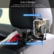 thumbnail image 4 of Ganchos para reposacabezas de asiento de coche, paquete de 2 ganchos duraderos para asiento trasero de coche, doble capa, ganchos giratorios de 360° con soporte para teléfono para carteras, bolsos y c, 4 of 5