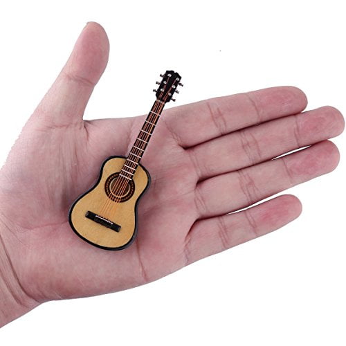 Guitare éLectrique Miniature En Bois Avec Support Et éTui, ModèLe