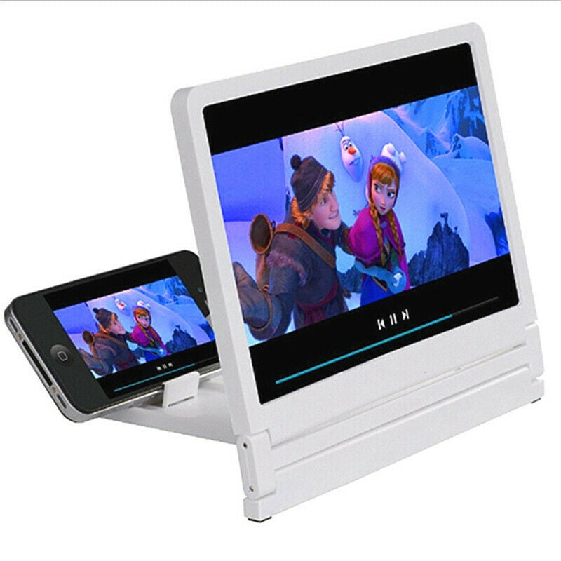 Carolilly Phone Enlarger Screen Foldable 3D Screen Magnifier Amplifier Screen Zooms in 2-4 times for All Smartphones Black, One Size