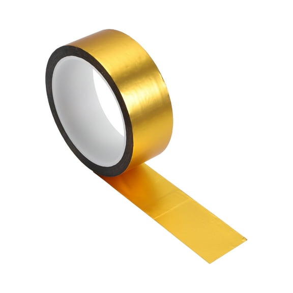 Unique Bargains 1 Roll Universal Air-Release Adhesive Pinstripe Tape Matte Gold Tone 1.18"x164.04ft