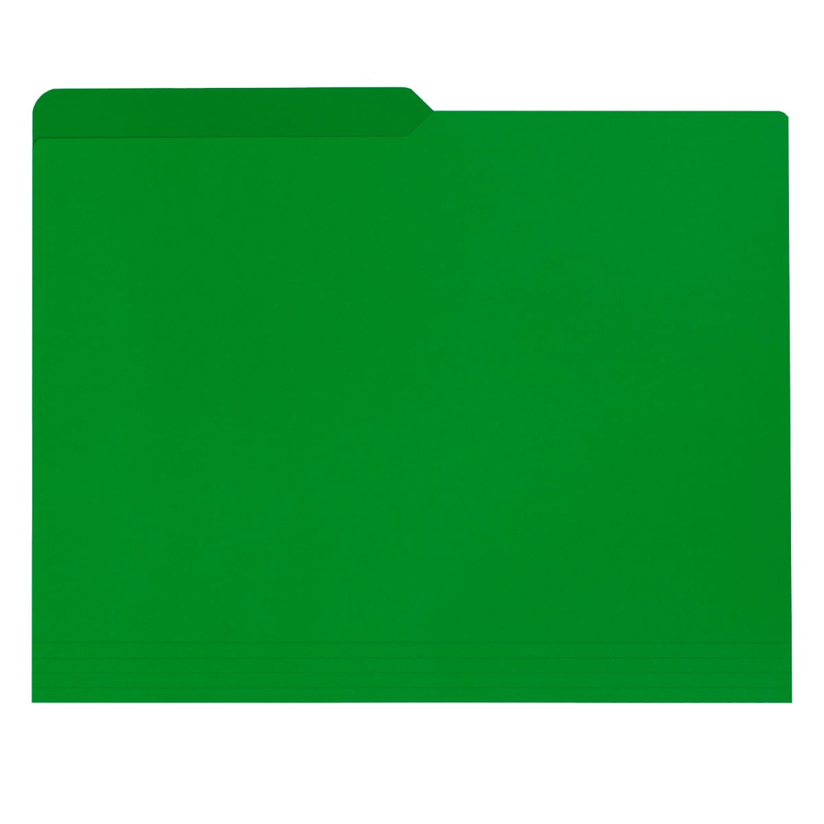 UOFFICE File Folder Letter Size 1/2 Cut Tab 100 Count, 1 Pack, Deep Green