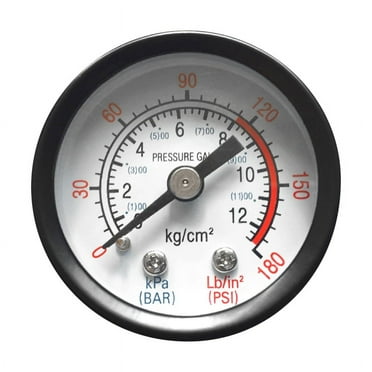 Apooke Mechanical Pressure Gauge 1/8 inch Pressure Gauge Easy Installation for Air Compressor Pneumatic Hydraulic Fluid Durable