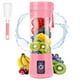 thumbnail image 1 of Licuadora portátil, MIAOKE Licuadora de batidos, mini licuadora personal con seis cuchillas en 3D, taza de exprimidor recargable USB para el hogar, la oficina y el aire última intervensión (rosa), 1 of 5