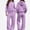 Purple, variant on DJDLJWCJ 2 Piece Girls Outfit Set Long Sleeve Hoodie and Elastic Waist Wide Leg Pants Set Hot Pink Size 5T