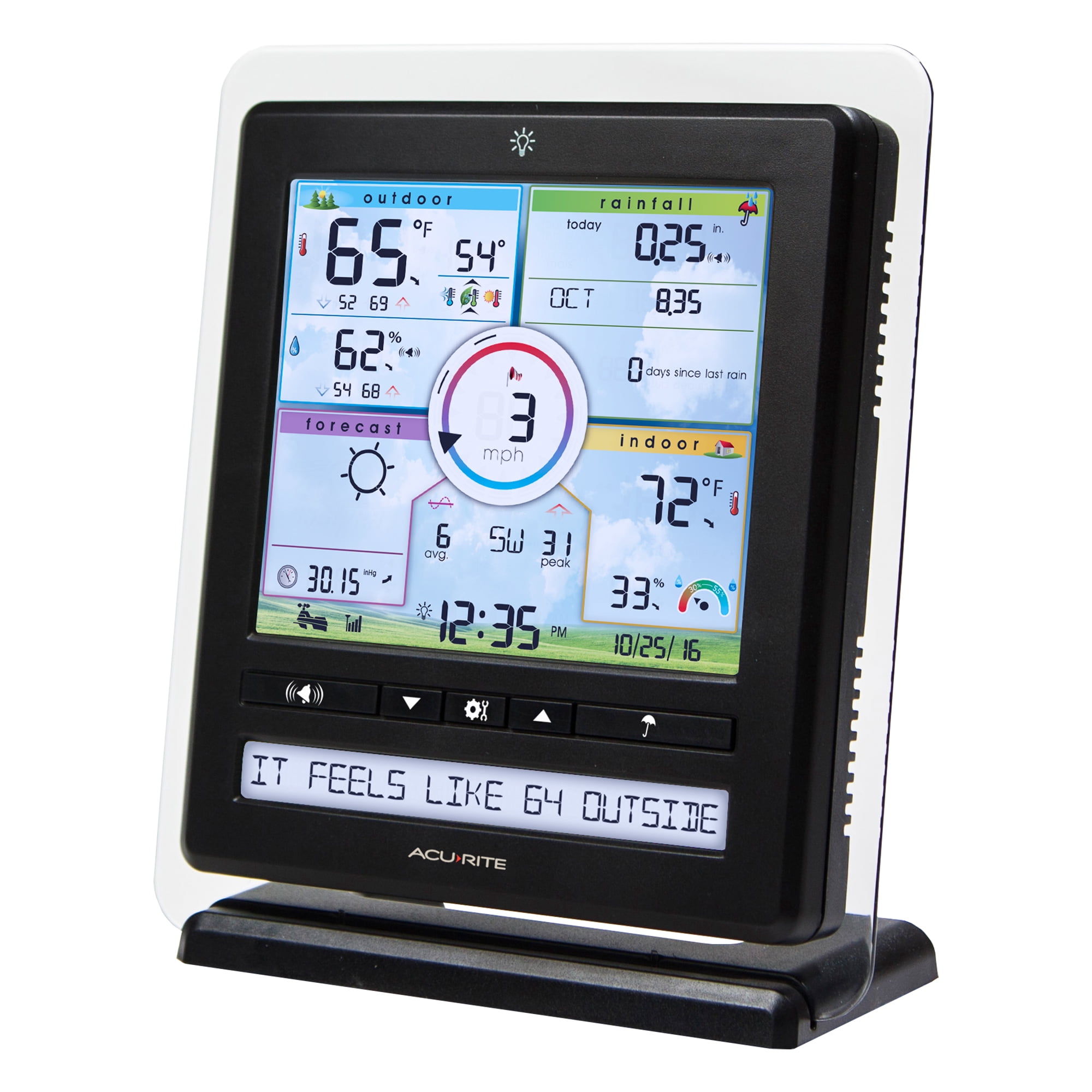 AcuRite Iris (5-in-1) Wireless Indoor/Outdoor Weather Station with Color Display for Hyperlocal Weather Conditions (01536MCBA1)
