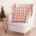 thumbnail image 3 of Fiudx Funda de Almohada de Árbol de Navidad, Diseño Festivo Rojo, Exquisitos Patrones de Copos de Nieve y Campanas, Suave Terciopelo, Decoración Navideña, Cómodo Protector de Cojín, Tamaño 45 X 45 Cm, 3 of 5