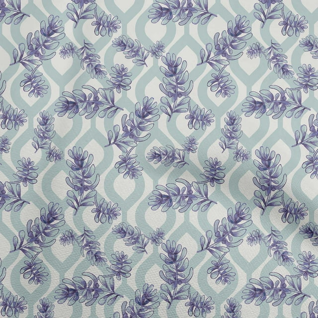 oneOone Tissu Violet en Polyester Lycra Feuilles Couture Projets d'Artisanat Imprimés de Tissu au Yard 56 Pouces de Large
