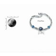 thumbnail image 6 of Womens Heart Bracelet with Sparkling Blue Crystals Elegant Alloy Fashion Jewelry Symbolizing Love and Hope Beautiful, 6 of 10