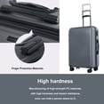 thumbnail image 4 of Travelhouse 3 Piece Hardshell Luggage Set Hardside Lightweight Suitcase with TSA Lock Spinner Wheels 20in24in28in.(Gray), 4 of 8