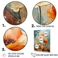 thumbnail image 3 of Designart "Flowery Wonderland In Peach I" Flowers Floater Framed Canvas Art Print, 3 of 5