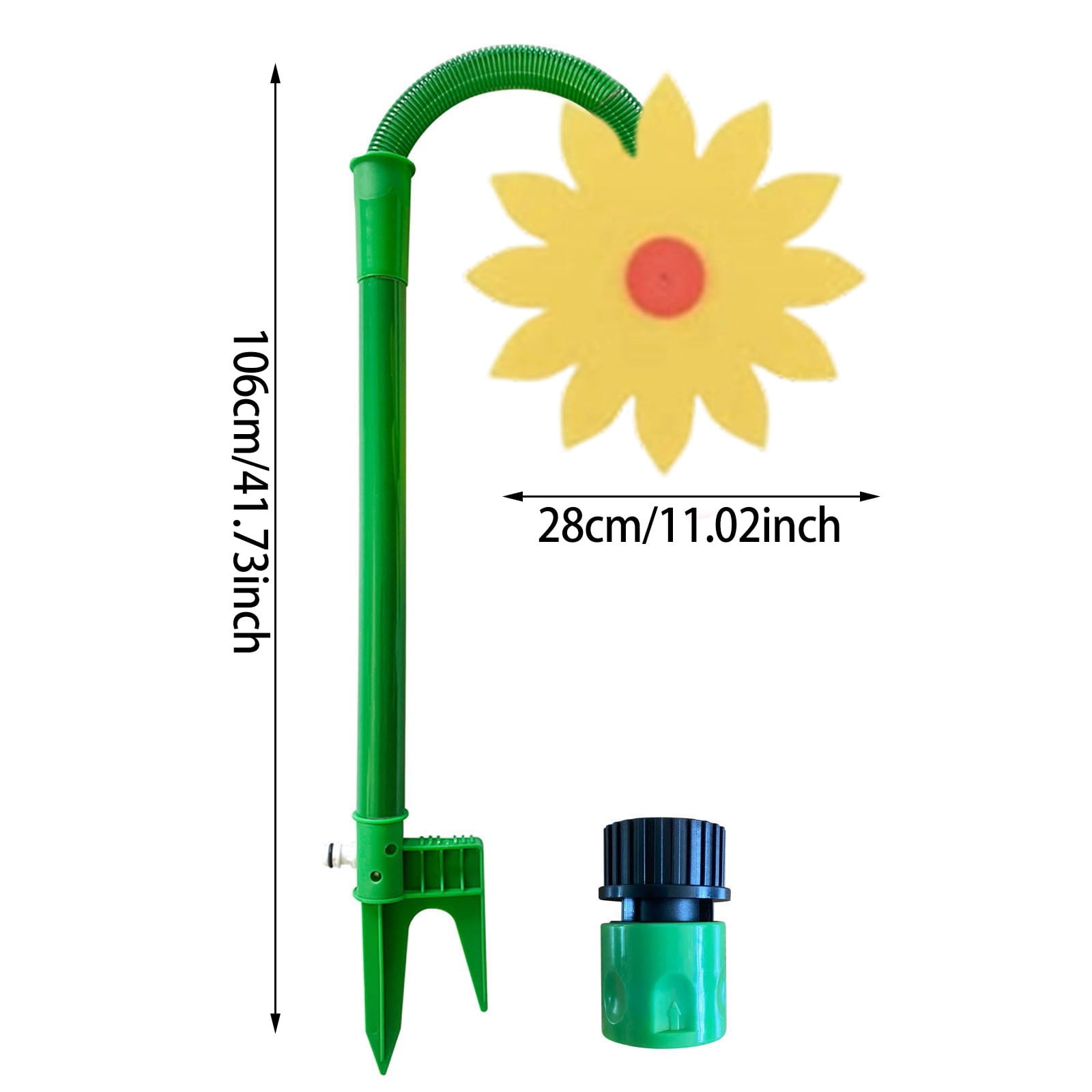 Crazy Dancing Sprinkler, 360° Rotating Sunflower Stake Decorative Dancing Water Sprinkler for Garden, Patio & Lawn Irrigation Kids Pets Playing