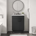thumbnail image 2 of Vanity Cabinet (Sink not included), Black, Melamine Wood , Hotel Bedroom Bathroom, Modern Contemporary HB36063, 2 of 9