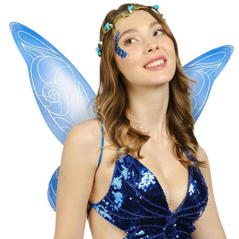 Funcredible Fairy Accessories Set - Fairy Wings, Fairy Crown with Glitter -  Tooth Fairy Wings - Party Favors for Women