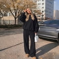 thumbnail image 3 of SUNBS Two Piece Sets for Women Matching Outfit Fall Hoodies Wide Leg Sweatpants Casual Lounge Sweatsuit Set, 3 of 9