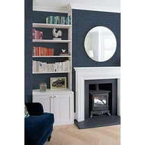 NextWall Cyprus Faux Grasscloth Peel and Stick Wallpaper (Blue & Silver)