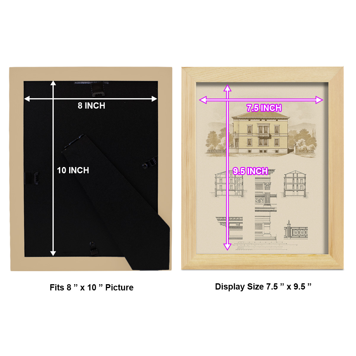 Estate and Plan II -Framed Print w/glass-Natural Wood