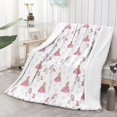 thumbnail image 2 of Princess Unicorn White Pattern Soft Sherpa Fleece Throw Blanket, Warm Cozy Plush Blanket for Sofa Bed Couch, All Season, 50"x60", 2 of 5