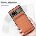 thumbnail image 5 of Para Google Pixel 7a 5g Funda con textura de fibra de carbono a prueba de caídas Portatarjetas magnético desmontable Pc + Tpu + Funda protectora de cuero Pu, 5 of 5