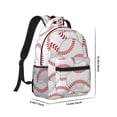 thumbnail image 2 of Salouo Baseballs Print Laptop Backpack 16.5'' Daypack Carry On Backpack for Men Women Outdoor Bag Laptop Sleeve and Dual for Weekender/Business/Hiking-One Size, 2 of 6