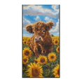 thumbnail image 2 of XYZCANDO Seats Protector Highland Cow Sunflower Towel Cover for Camping Gym Travel, Non-Slip Lightweight Car Seat Cover for Trucks SUV, 2 of 10