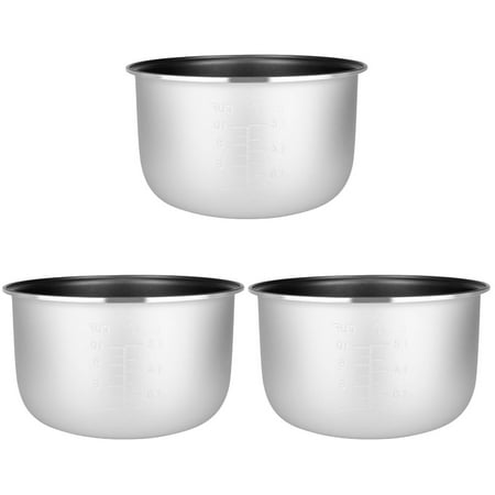 

Set 3 Rice Cooker Pot Replacement Anti-stick Inner Cookware Cooking Steamer Liner Alloy
