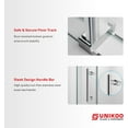 thumbnail image 3 of UKS04-50-55 Inch x 80 Inch Sliding Frameless Shower Door, 3/8" Tempered Glass with Easy-Cleaning Coating, Stainless Steel Rollers & SGCC-Certified Stability, 3 of 7