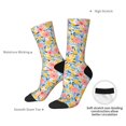 thumbnail image 6 of Honeii Watercolor Wildflowers Print Adult Socks,Crew Socks,Casual Calf Socks,Daily Wear Socks for Men & Women, Perfect for Sports, Casual and Everyday Use, 6 of 6