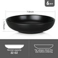 thumbnail image 2 of Soonbuy Pasta Bowls Set of 22oz Large Ceramic Bowls for Kitchen, Can Use for Pasta/Salad/Cereal/Soup Bowls, Wide and Deep, Chip-Resistant, Microwave & Dishwasher Safe Black, 2 of 8