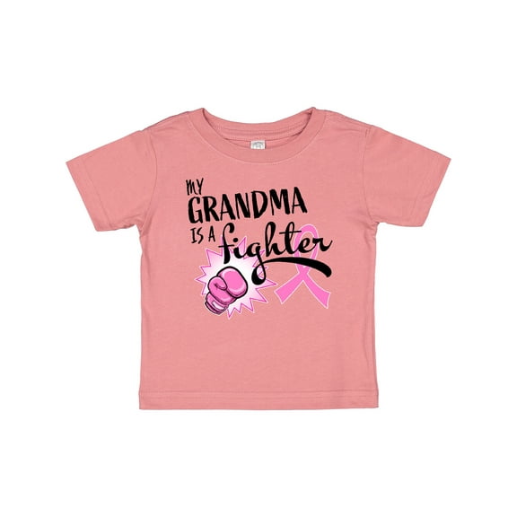 Inktastic My Grandma is a Fighter Breast Cancer Awareness Boys or Girls Baby T-Shirt