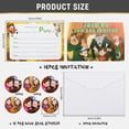 thumbnail image 5 of 16-Piece set with envelopes and stickers for monster birthday invitations, town party invitations, blank name party invitation cards, birthday party decorations, 5 of 6