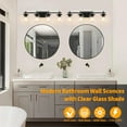 thumbnail image 2 of Pynsseu 4-Light LED Vanity Light with Clear Glass Shades Decor for Lighting, 2 of 7