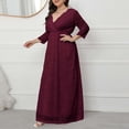 thumbnail image 5 of Vestido de talla grande para mujer, invitado de boda, cintura imperio, vestidos largos 2024, vestido largo elegante de verano con hombros descubiertos, 5 of 5