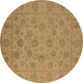 thumbnail image 1 of Ahgly Company Indoor Round Oriental Brown Traditional Area Rugs, 5' Round, 1 of 4