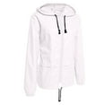 thumbnail image 6 of iHPH7 Fall Coats Zip Up Jacket Hooded Jacket Women Soft Shell Jackets Womens Women's Outerwear Light Rain Jacket Women Hiking Jacket Women White S, 6 of 9