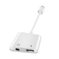 thumbnail image 1 of Injueey Adaptador de cable de audio tipo C dual Tipo C Conector de auriculares Divisor de audio Auriculares 3.5 Jack Cable de carga 131 mm Teléfono y Comunicación 3.5 mm + tipo c, 1 of 6