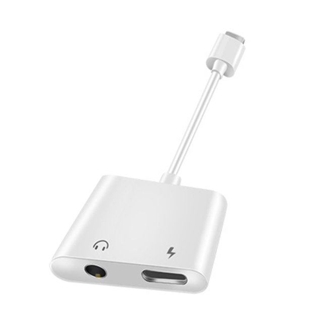 Injueey Adaptador de cable de audio tipo C dual Tipo C Conector de auriculares Divisor de audio Auriculares 3.5 Jack Cable de carga 131 mm Teléfono y Comunicación 3.5 mm + tipo c