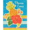 Hawaiian Luau 'Pastel Stripes' Invitations w/ Envelopes (8ct)