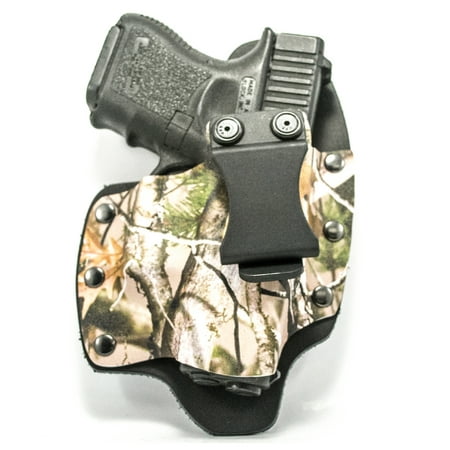 outlaw holsters: nt hybrid atac vista kydex & leather iwb gun holster for sw bodyguard 380 revolver, right