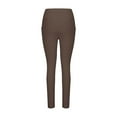 thumbnail image 5 of BXINGOHAI Women's Leggings Casual Yoga Pants V Crossover High Waisted Tight Pants Workout Legging Today Brown,S, 5 of 5