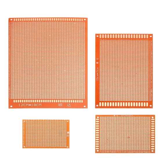 Uxcell PCB Board Copper Strip Board, 12pcs 4 Sizes Prototype Circuit Board Kit Breadboard for DIY Soldering Electronics