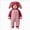 A71-Pink, variant on KJameas Baby Boys Girls Jumpsuit Fuzzy Fleece Bunny Costume Zip Up Footed