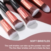 BS-MALL 16-Piece Black Makeup Brush Set - Synthetic Foundation Brush, Powder Brush, Concealer Brush, Eye Shadow Brush