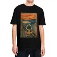 thumbnail image 2 of Camiseta de algodón para hombre con diseño artístico de Snoopy, Charlie Brown, Peanuts, Scream, cuello redondo, manga corta, idea de regalo, 2 of 5
